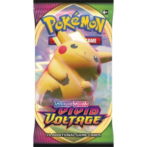 Image of a single booster pack from the vivid voltage Pokémon series